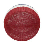 Tavolino-Pouf in Resina Intrecciata a Mano