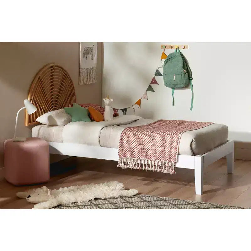 Testiera da Parete in Rattan Rainbow Natural Bloom
