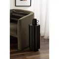 Tavolino Pandey Wavy in metallo, 23x23x56 cm, nero