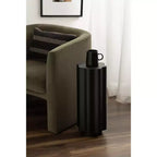 Tavolino Pandey Wavy in metallo, 23x23x56 cm, nero