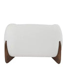 Poltrona da Club Emilia Contemporanea Rivestita in Bouclé, Beige