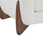 Poltrona da Club Emilia Contemporanea Rivestita in Bouclé, Beige