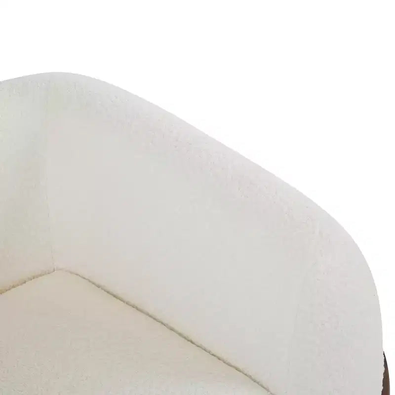 Poltrona da Club Emilia Contemporanea Rivestita in Bouclé, Beige