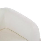 Poltrona da Club Emilia Contemporanea Rivestita in Bouclé, Beige