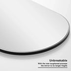 Specchio da pavimento a figura intera 71x31 Grande con arco superiore, specchio da bagno incorniciato per soggiorno, nero