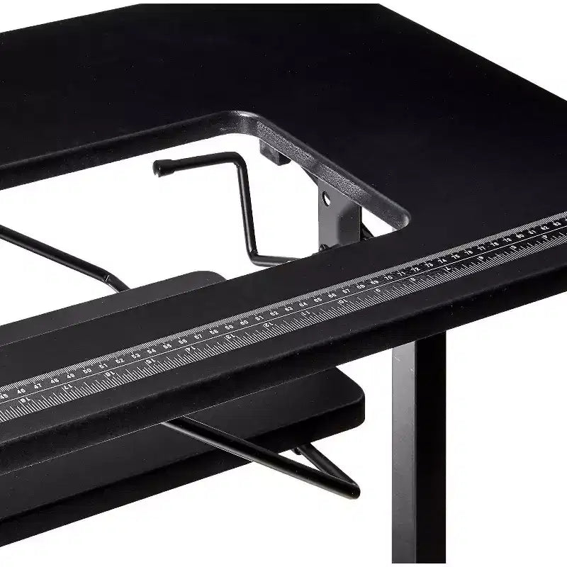 Tavolo da cucito pieghevole portatile SewStation 101 con gambe in acciaio, nero