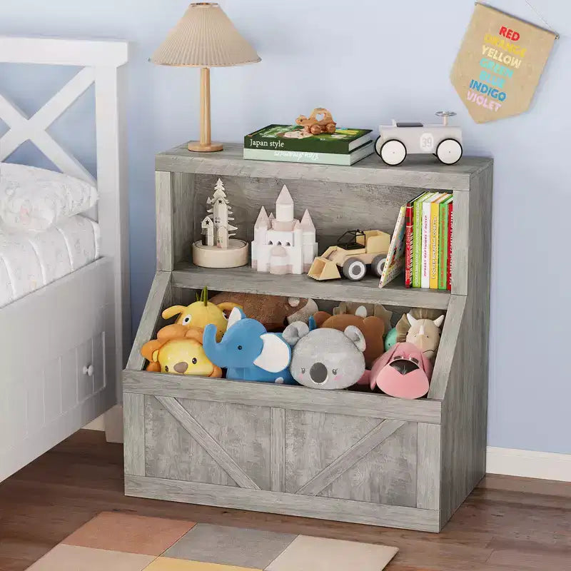 Libreria per bambini, mobile contenitore con dispositivo antiribaltamento, contenitore organizer impermeabile per bambini piccoli per la cameretta, la sala giochi, la camera da letto, il corridoio