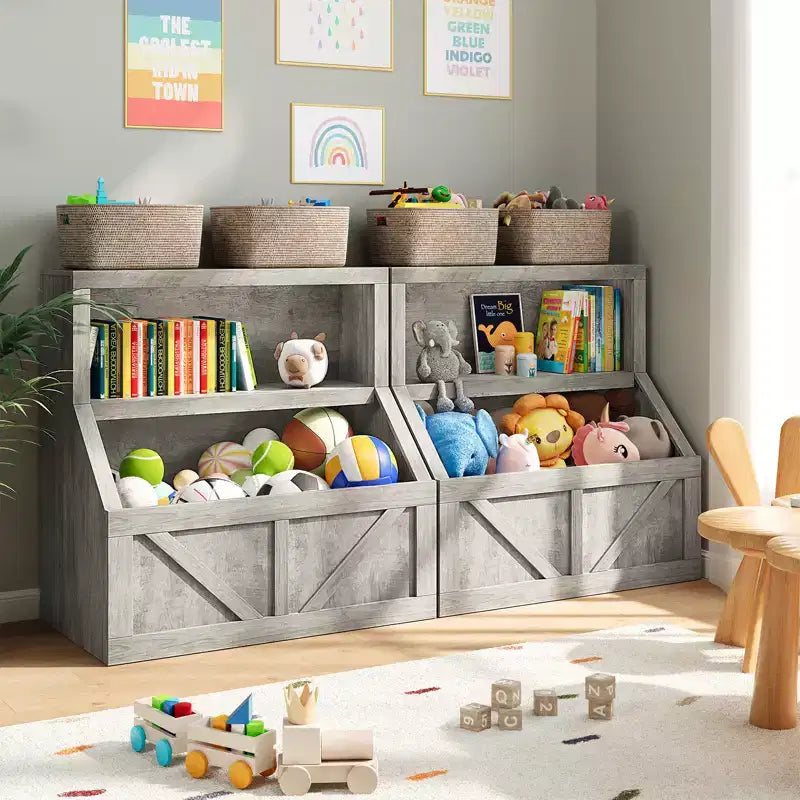 Libreria per bambini, mobile contenitore con dispositivo antiribaltamento, contenitore organizer impermeabile per bambini piccoli per la cameretta, la sala giochi, la camera da letto, il corridoio