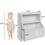 Libreria per bambini, mobile contenitore con dispositivo antiribaltamento, contenitore organizer impermeabile per bambini piccoli per la cameretta, la sala giochi, la camera da letto, il corridoio