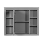 Mobiletto a specchio da bagno a parete con ante a scomparsa, telaio in MDF, design salvaspazio
