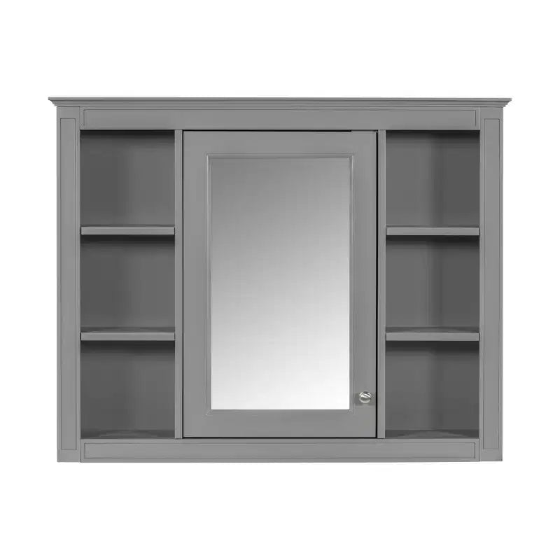 Mobiletto a specchio da bagno a parete con ante a scomparsa, telaio in MDF, design salvaspazio