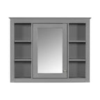 Mobiletto a specchio da bagno a parete con ante a scomparsa, telaio in MDF, design salvaspazio