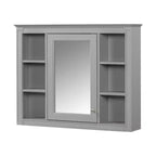 Mobiletto a specchio da bagno a parete con ante a scomparsa, telaio in MDF, design salvaspazio