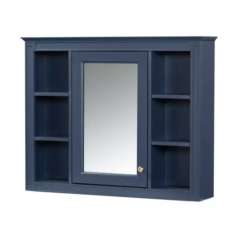 Mobiletto a specchio da bagno a parete con ante a scomparsa, telaio in MDF, design salvaspazio