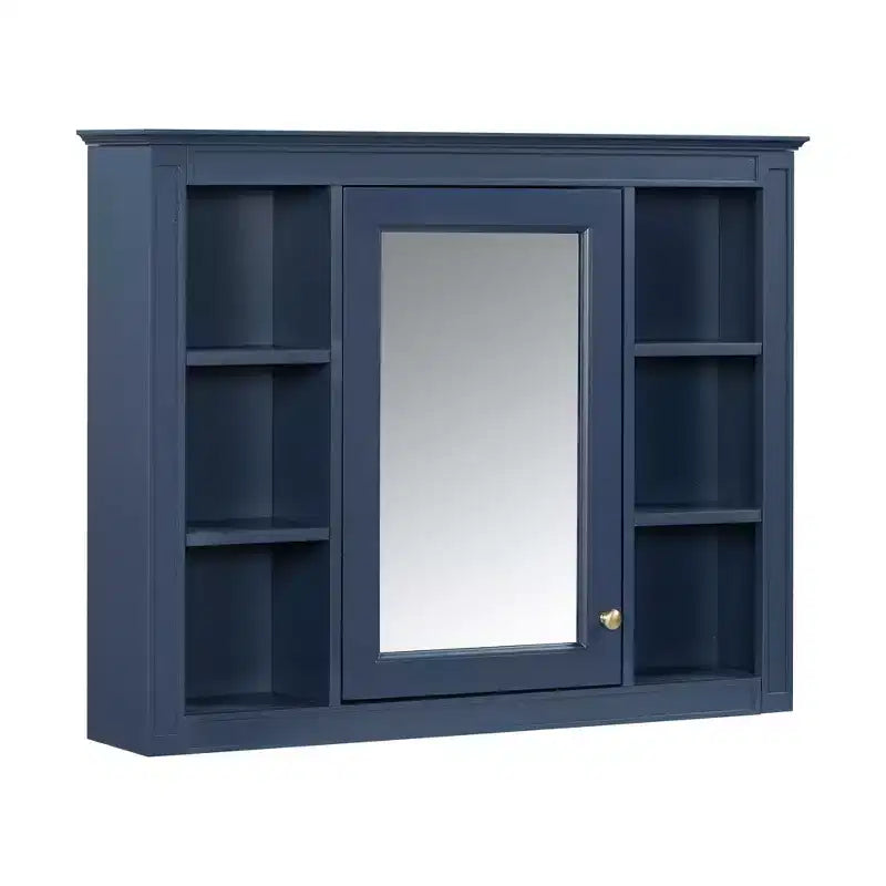Mobiletto a specchio da bagno a parete con ante a scomparsa, telaio in MDF, design salvaspazio
