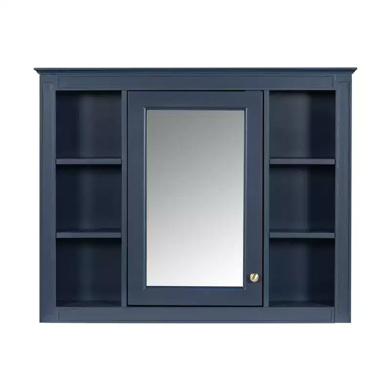 Mobiletto a specchio da bagno a parete con ante a scomparsa, telaio in MDF, design salvaspazio