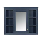 Mobiletto a specchio da bagno a parete con ante a scomparsa, telaio in MDF, design salvaspazio