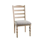 Set di 2 sedie da pranzo, gambe tornite, legno massello marrone chiaro
