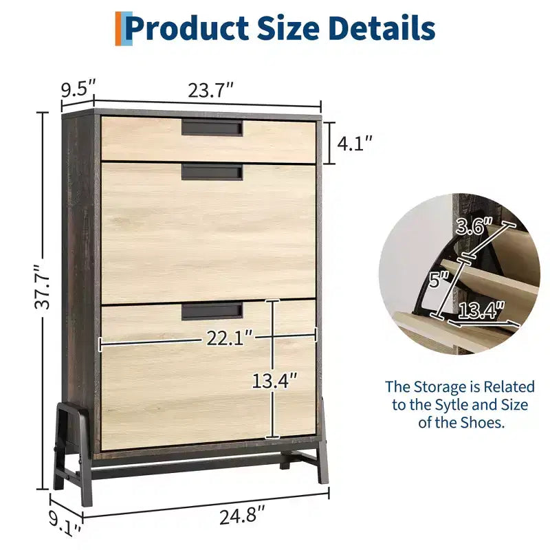 Organizzatore portascarpe autoportante con gambe in metallo, scarpiera portaoggetti per foyer, ingresso, soggiorno
