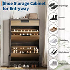 Organizzatore portascarpe autoportante con gambe in metallo, scarpiera portaoggetti per foyer, ingresso, soggiorno