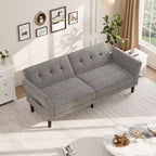 89 Divano Letto Futon, Divano Letto Moderno in ciniglia con Schienale e Braccioli Regolabili, Divano Futon Convertibile per Soggiorno Camera da Letto Appartamenti