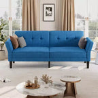 89 Divano Letto Futon, Divano Letto Moderno in ciniglia con Schienale e Braccioli Regolabili, Divano Futon Convertibile per Soggiorno Camera da Letto Appartamenti