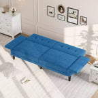 89 Divano Letto Futon, Divano Letto Moderno in ciniglia con Schienale e Braccioli Regolabili, Divano Futon Convertibile per Soggiorno Camera da Letto Appartamenti