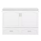 Letto a scomparsa matrimoniale/queen size con cassetti contenitori, letto a scomparsa in legno con prese e porte USB, design con struttura a puleggia
