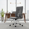 HomeStock 33 in.H Adjustable Height Gray Cushion Seat Material with Casters/Wheels Office Chairs