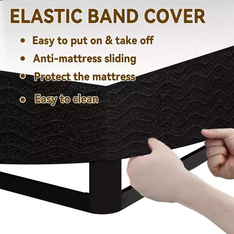 Base a Molle Queen Size, Struttura Rinforzata in Metallo, Dotata di Rivestimento Elastico a Cappello