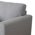 Poltrona Kyrene da 41" in lino grigio chiaro - Poltroncina imbottita con gambe in metallo