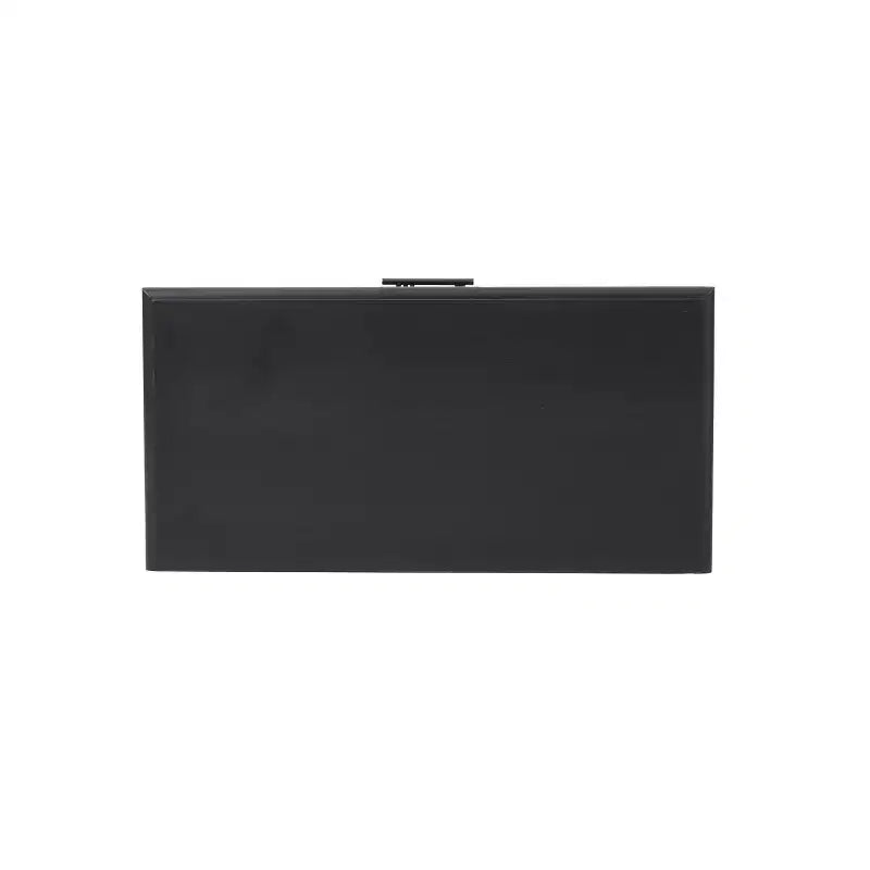 Cassettiera Newell in legno di acacia rustico e vimini a 3 cassetti grigio scuro: contenitore per camera da letto, ferramenta in metallo