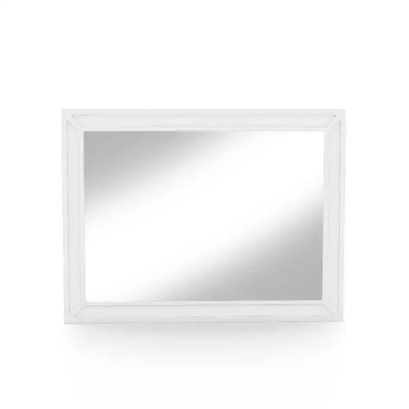 Specchio Contemporaneo Grayde con Luce Led e Spina USB Bianco Luminoso