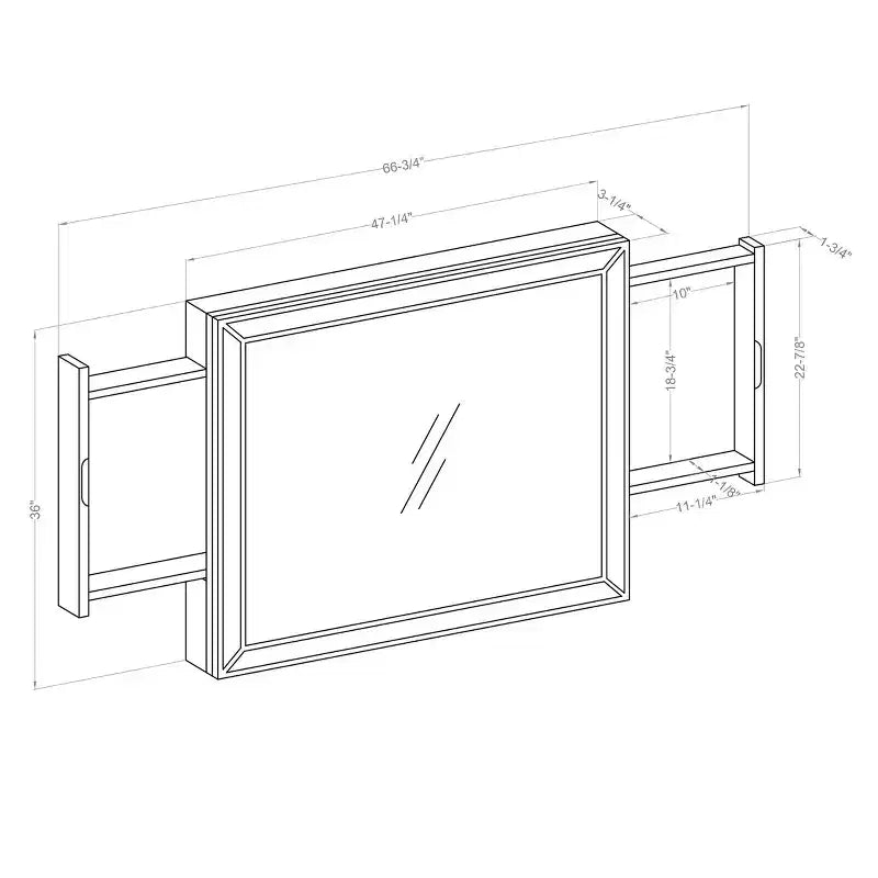 Specchio Contemporaneo Grayde con Luce Led e Spina USB Bianco Luminoso