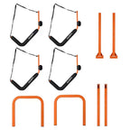 Porta Kayak - Due Supporti Autoportanti da 53 1/8 pollici con Bracci Doppi e Cinghie Regolabili - Contiene 2 Canoe, SUP, Paddleboard