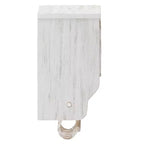 Scaffale da Parete in Legno Massello di Pino da 60 cm con Mensola Superiore, 5 Ganci e Cesti in Filo Metallico per Soggiorno, Cucina o Ingresso