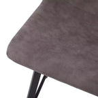 Set di Due Sgabelli da Bar Moderni Rivestiti da 61 cm, con Strutture in Metallo Opaco e Pattini in Plastica per Protezione Pavimento